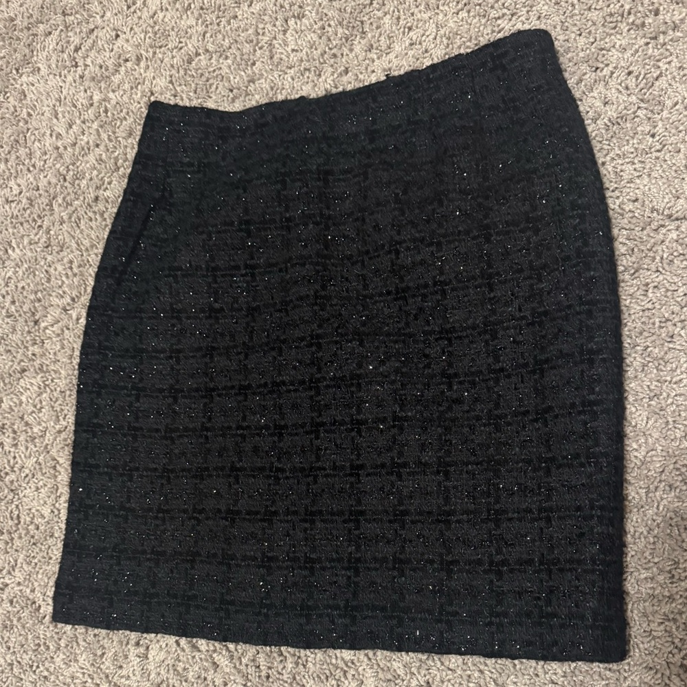 Cache Black Tweed Skirt